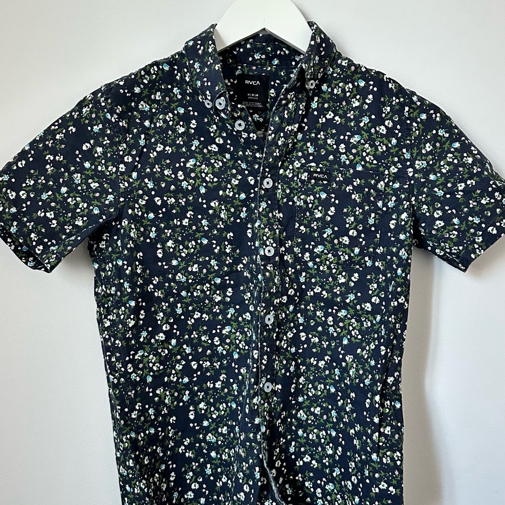 RVCA Navy Floral Shirt